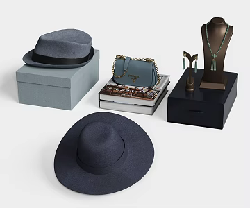 Hat Bag Jewelry Necklace 3d model