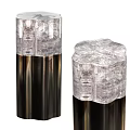 Modern Transparent Crystal Side Table With Metal Base And Elegant Design 3d model