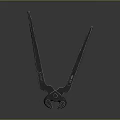 Industrial Metal Pliers With Long Handles And Shiny Surface On Black Background