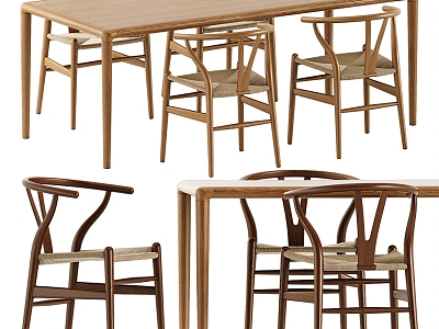 Nordic Dining Tables and Chairs 3d model