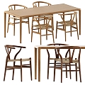 Nordic Dining Tables and Chairs 3d model