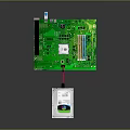 High Performance Computer Motherboard With SSD Cooling Fan And Electronic Components 3d model