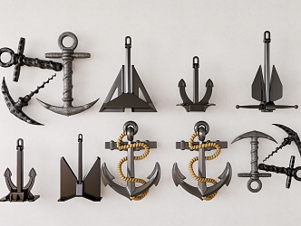 Modern Industrial Ship Anchor Equipment Ship Anchor Industrial Equipment Ship Anchor Tool Equipment 3d model