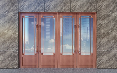 Copper door effect diagram swing door effect diagram pair door effect diagram 3d model