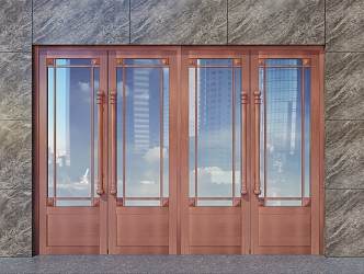 Copper door effect diagram swing door effect diagram pair door effect diagram 3d model