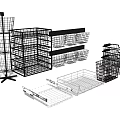 Metal Wire Storage Baskets In Different Styles And Various Sizes For Organization