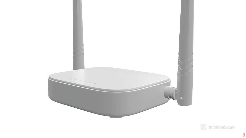 White Wireless Router With Dual Antennas For Daily Use Electrical Appliance 3d model