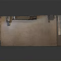 Burned Building Model With Charred Roof Damaged Windows And Weathered Exterior Structure