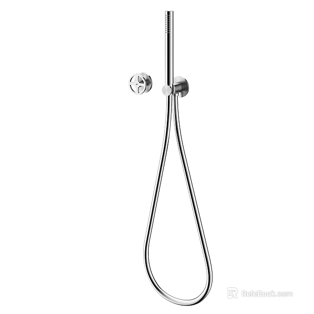 Modern Chrome Shower Head For Bathroom With Handheld Function And Sleek Design 3d model 
