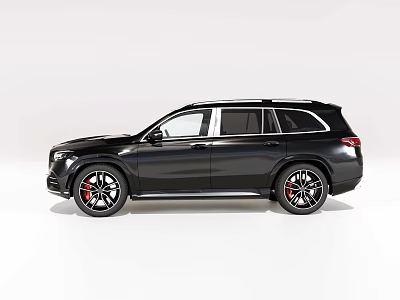 Black Sporty SUV With Modern Exterior Design And Red Brake Calipers 3d model