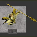 Golden Armored Statue With Winged Design Holding Trident On Stone Pedestal