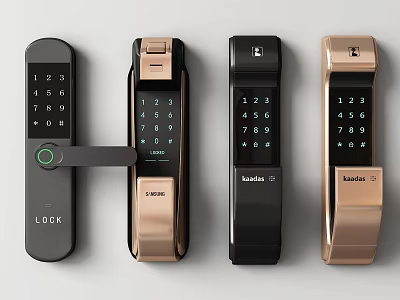 Various Styles of Locksda Smart Locks with Keypad and Fingerprint Scanner 3d model
