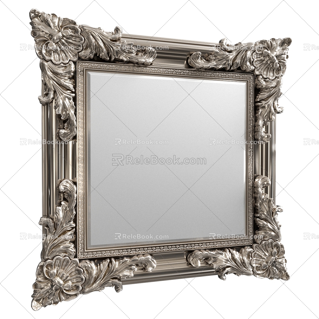 European Style Mirror Mirror European Style Carved Cosmetic Mirror Frame model