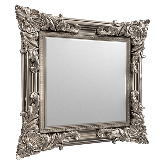 European Style Mirror European Style Carved Cosmetic Mirror Frame 3d model