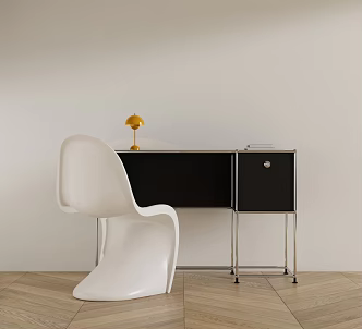 Modern desk chair rear desk chair combination 3d model