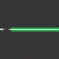 Futuristic Green Glowing Lightsaber Weapon With Metallic Hilt And Bright Blade