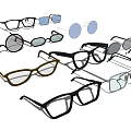 Trendy Eyeglasses Collection Featuring Various Styles Different Shapes And Fashionable Designs