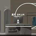 Modern Clothing Store Window Display With Mannequins And Fashion Apparel Collection