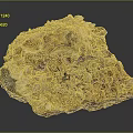Mineral Crystal Specimen With Pale Yellow And White Crystalline Formations On Gray Matrix