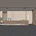 Modern Front Desk Sales Office Front Desk 3d model