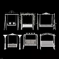 Outdoor Swing Chairs With Iron Frames Decorative Design And Cushion Options