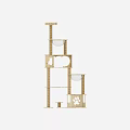 Wooden Cat Tree with Multiple Platforms Cozy Condo and Play Areas for Pet Living