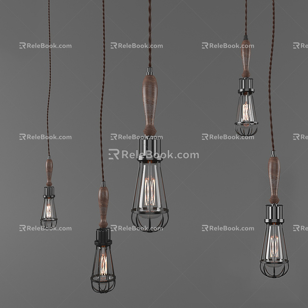 Industrial LOFT chandelier 3d model