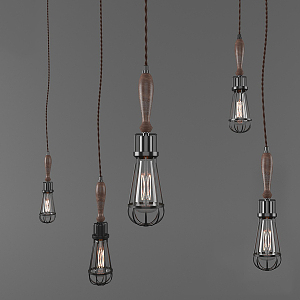 Industrial LOFT chandelier 3d model