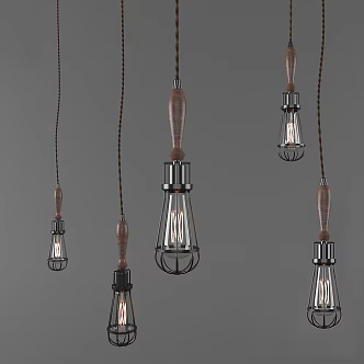 Industrial LOFT chandelier 3d model