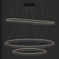 Elegant Double Circular Crystal Chandeliers With Sparkling Crystals Hanging In Modern Interior