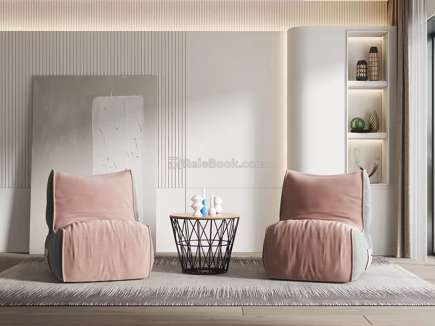 Modern Casual Sofa Combination Single Sofa 3d model