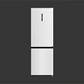 Sleek Modern Double Door Refrigerator Freezer With Stainless Steel Silver Finish Design
