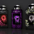 Jo Malone Perfume Bottles With Floral Decorations And Colorful Design Elements 3d model