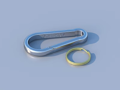 Keychain Buckle Lock Buckle Metal Buckle Hardware Parts 3d model