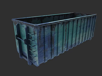 Rustic Blue Green Shipping Container Basic Structure for Building Design 3d model