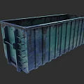 Rustic Blue Green Shipping Container Basic Structure for Building Design