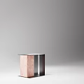 Modern Minimalist Stool With Marble Seat And Metal Frame For Contemporary Living Spaces