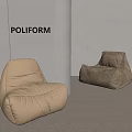 Modern Lazy Sofa Single Sofa 3d model