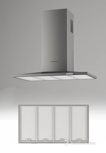 Modern Kitchen Range Hood Essential Kitchen Appliance With Stainless Steel Design 3d model 