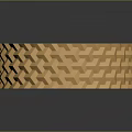 Golden Ring Shaped Household Item With Intricate Braided Surface Design