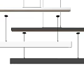 Modern Linear Pendant Lights In Black And White Hanging Design For Interior Decor