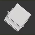 Modern White Upholstered Office Chair With Silver Metal Frame And Rolling Casters