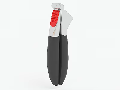 Practical Kitchen Tool With Black Handle Silver Metal And Red Serrated Part For Bottle Opening 3d model