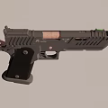 Sleek Black Tactical Pistol With Textured Grip And Durable Metal Construction Design