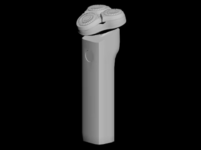 White Column With Three Circular Top Elements And Smooth Modern Design Structure 3d model