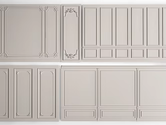 European-style wall panel European-style line European-style gypsum board 3d model