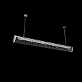 Modern Metal Chandelier With Chain Suspended Wire Grid Design for Contemporary Spaces