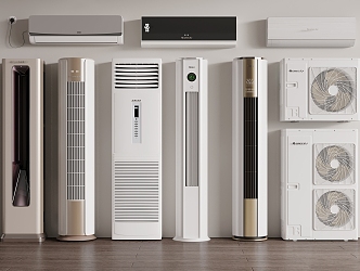 Modern air conditioner 3d model