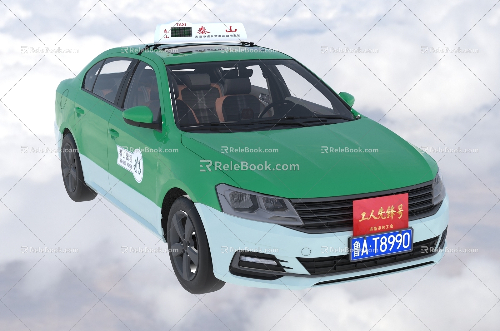 Hyundai Car Taishan Taxi Car 3d model