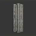 Stack of Natural Logs With Bark Texture And Round Cut Ends 3d model